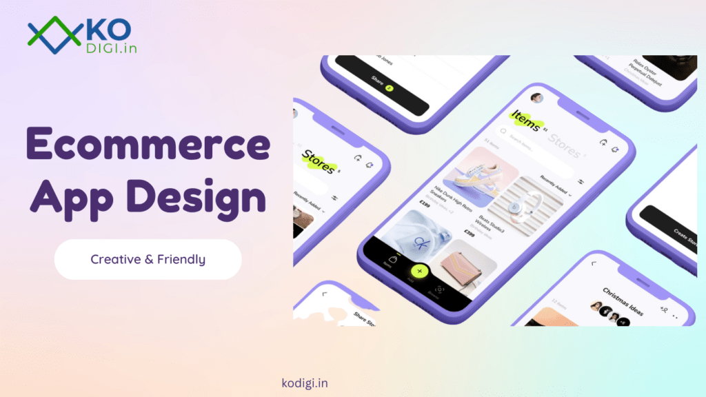 Ecommerce app design